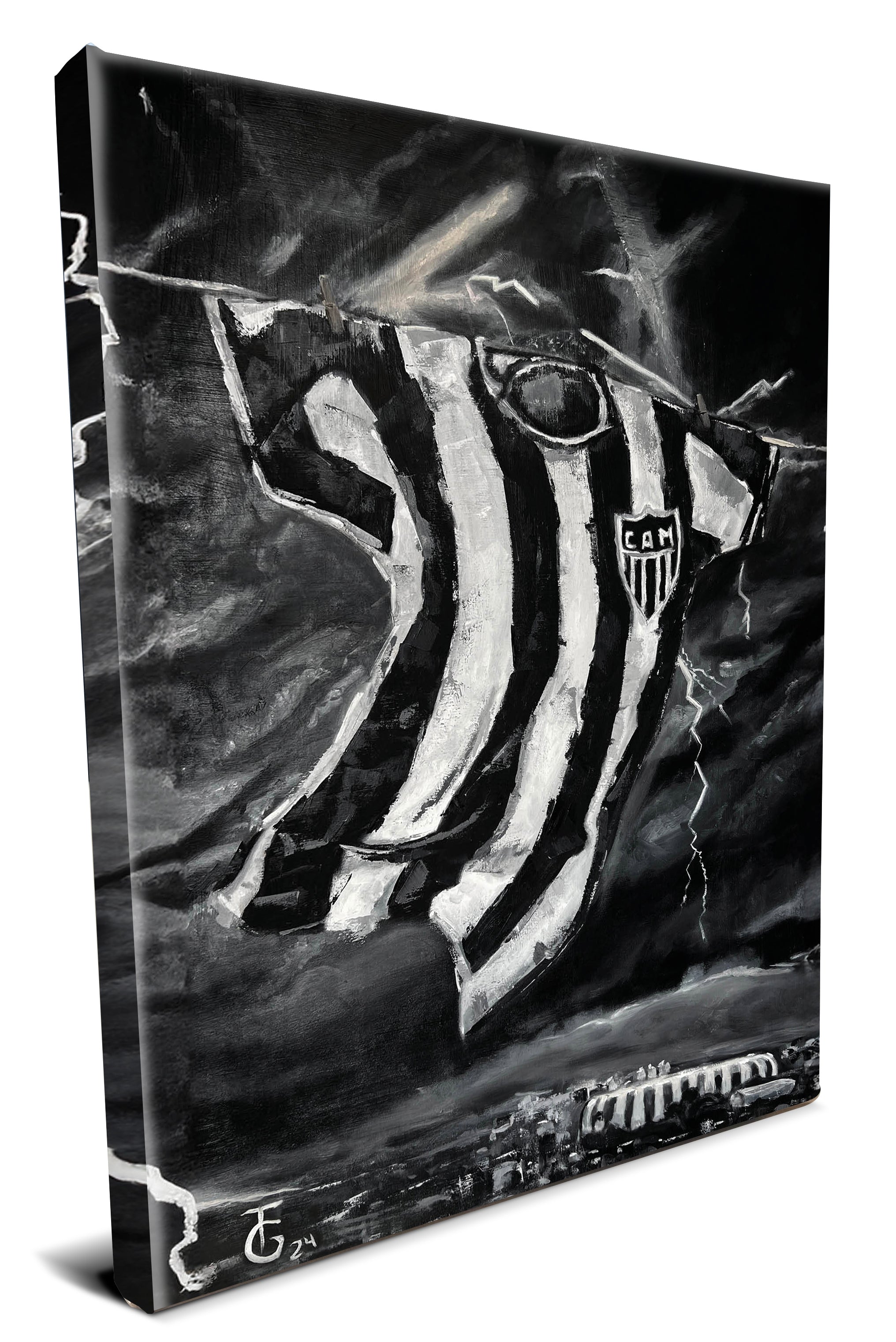 Telas Fine Art Print | Contra o Vento 20x25 - Oficial Atlético Mineiro.