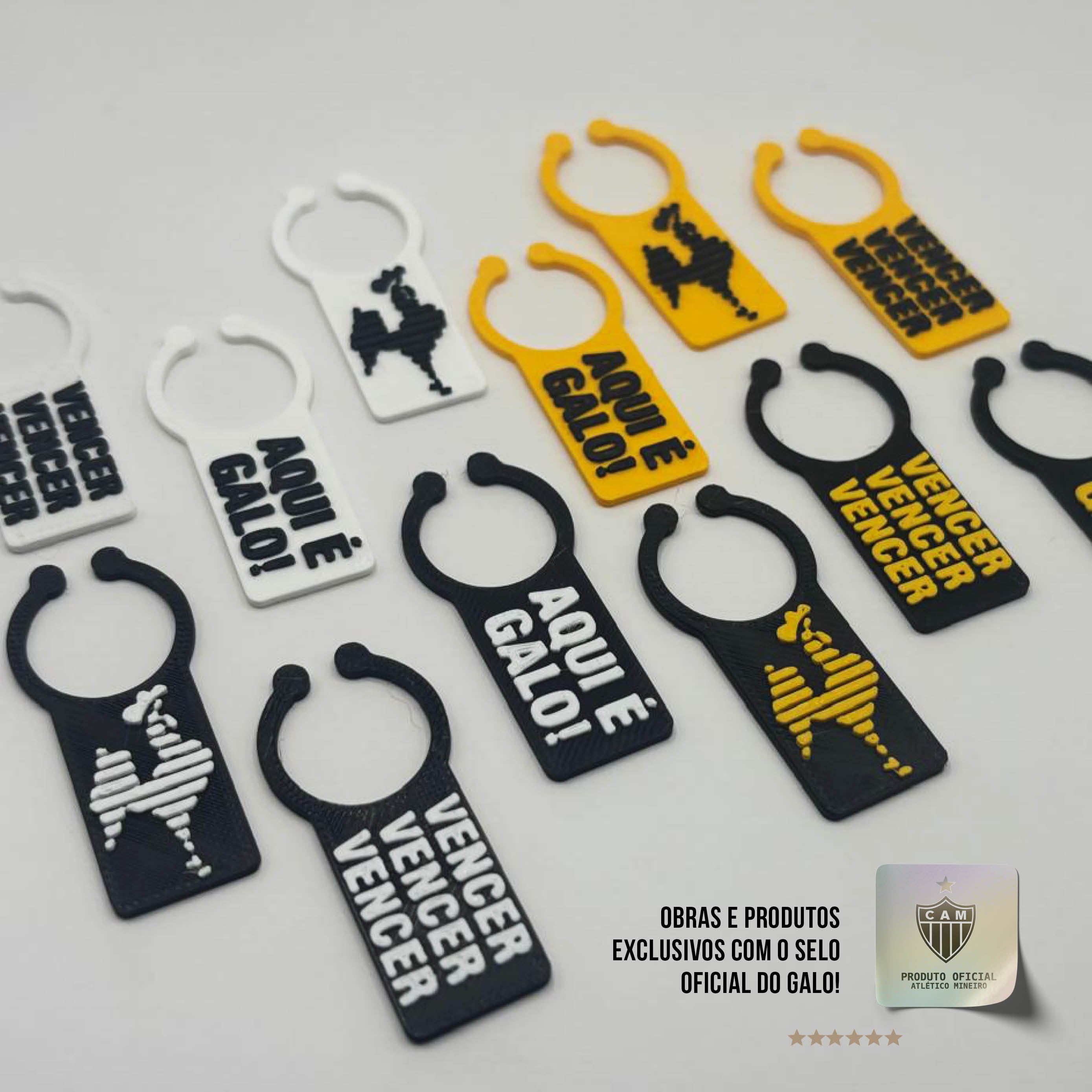 Kit 6 Marcadores de Taça - Oficial Atlético Mineiro.