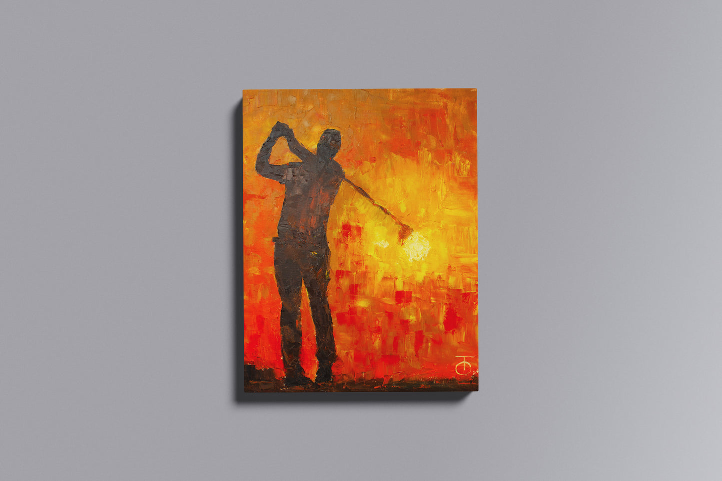 Pintura A Tacada | Arte de Golfe em Canvas Premium