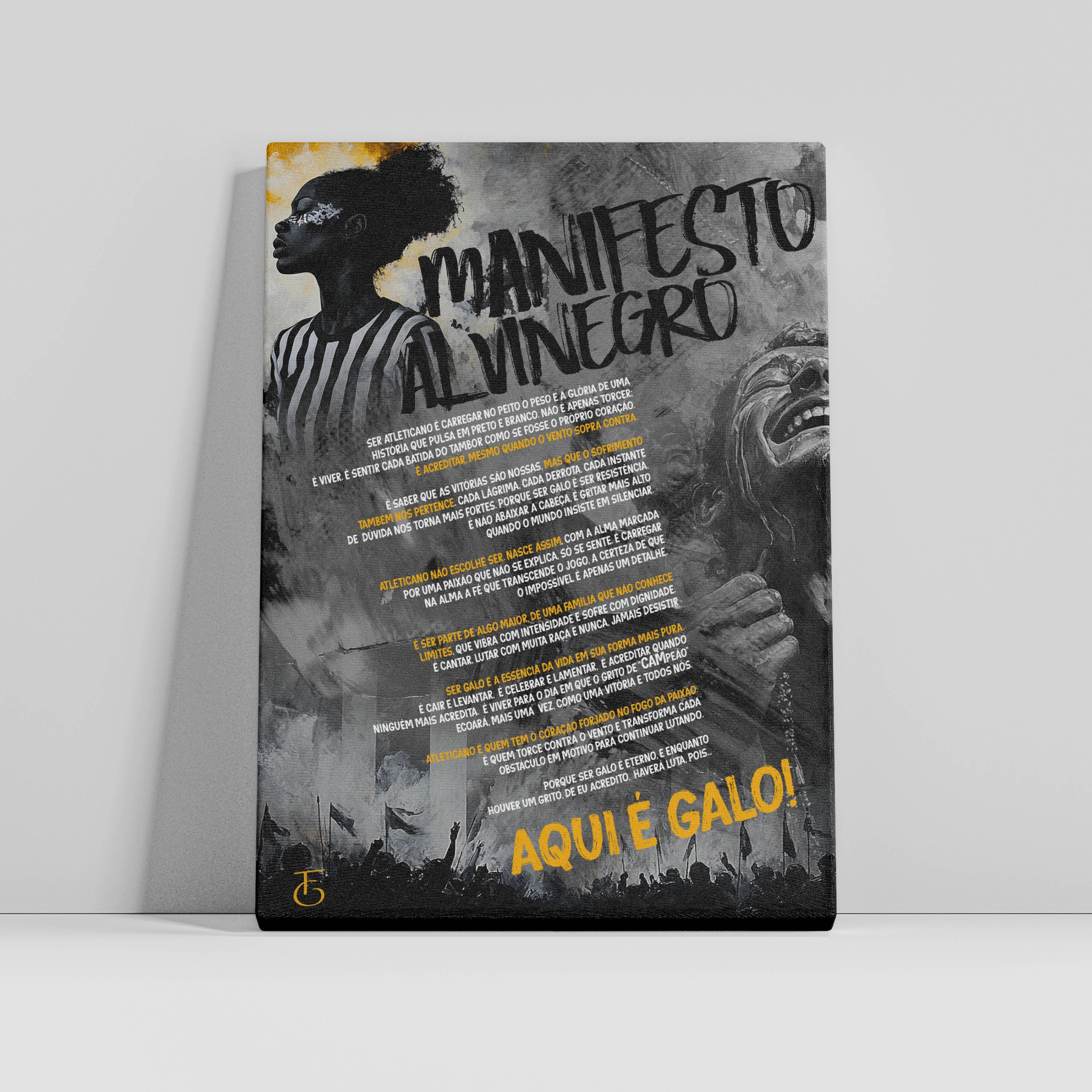 COMPRE Fine Art Print - Manifesto Alvinegro e GANHE 4 Porta Copos