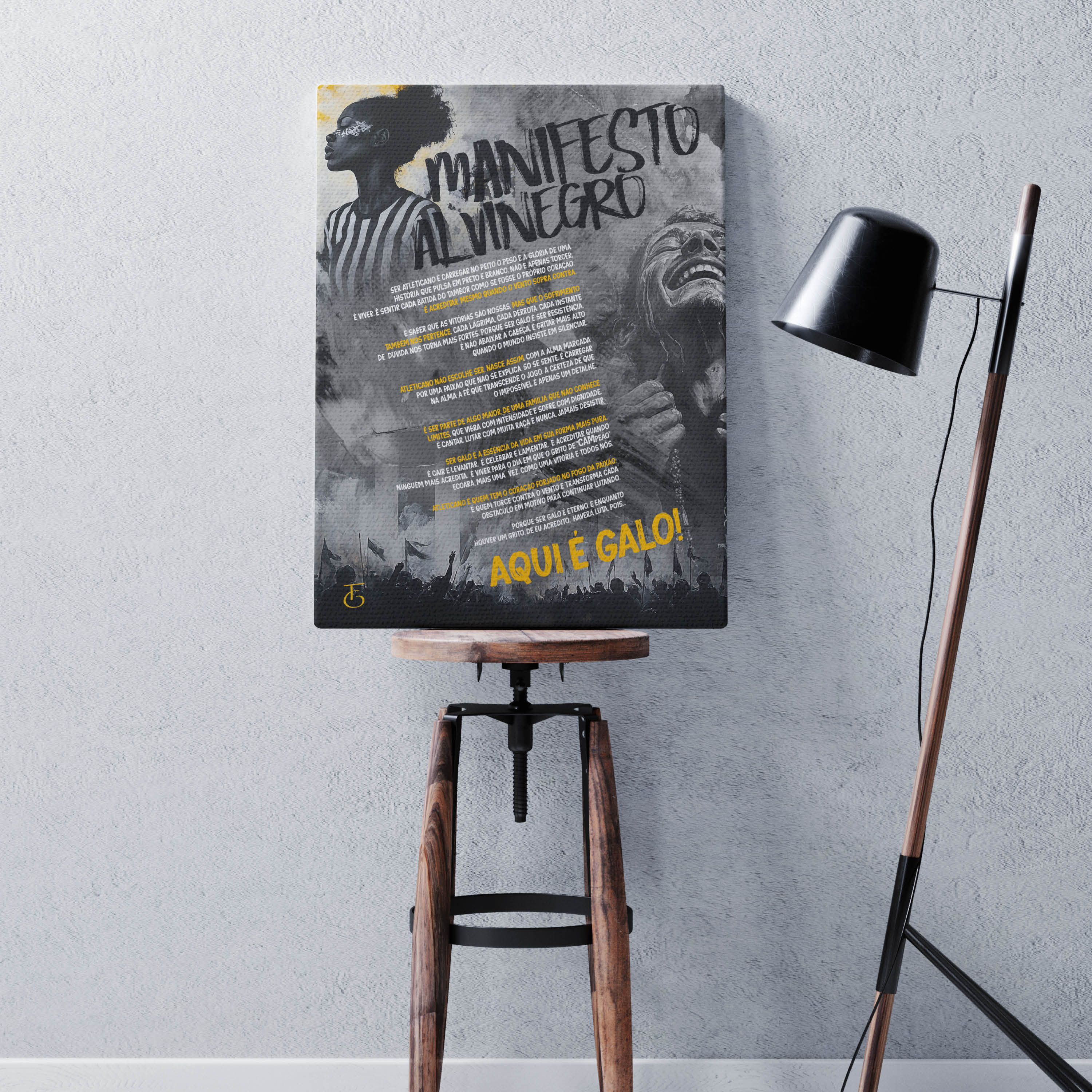 COMPRE Fine Art Print - Manifesto Alvinegro e GANHE 4 Porta Copos