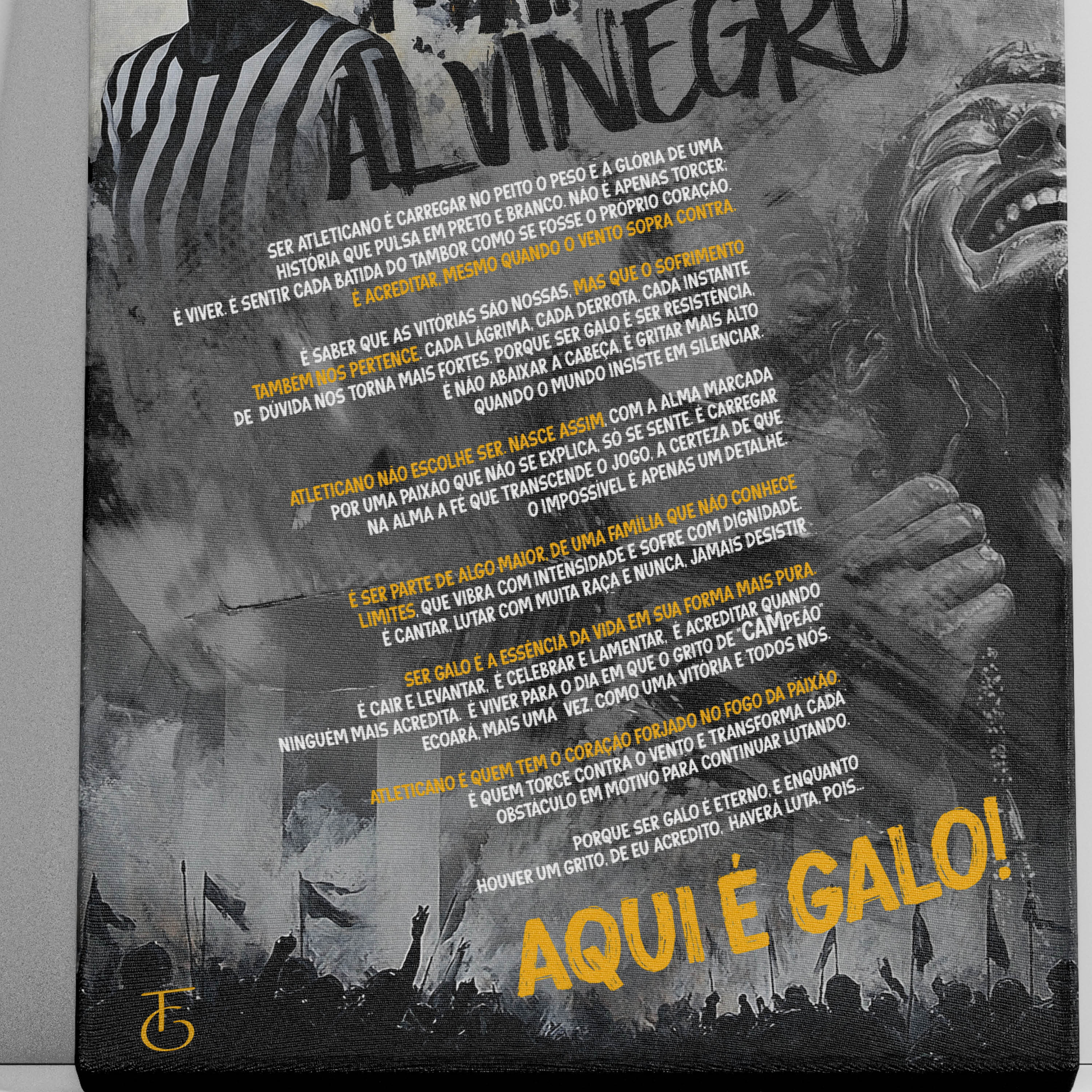 COMPRE Fine Art Print - Manifesto Alvinegro e GANHE 4 Porta Copos