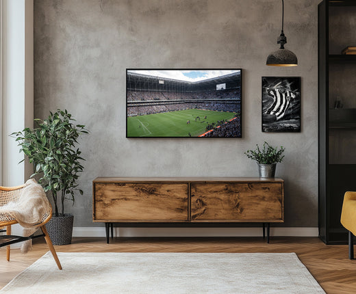 A sala de TV, coração da casa para os torcedores!