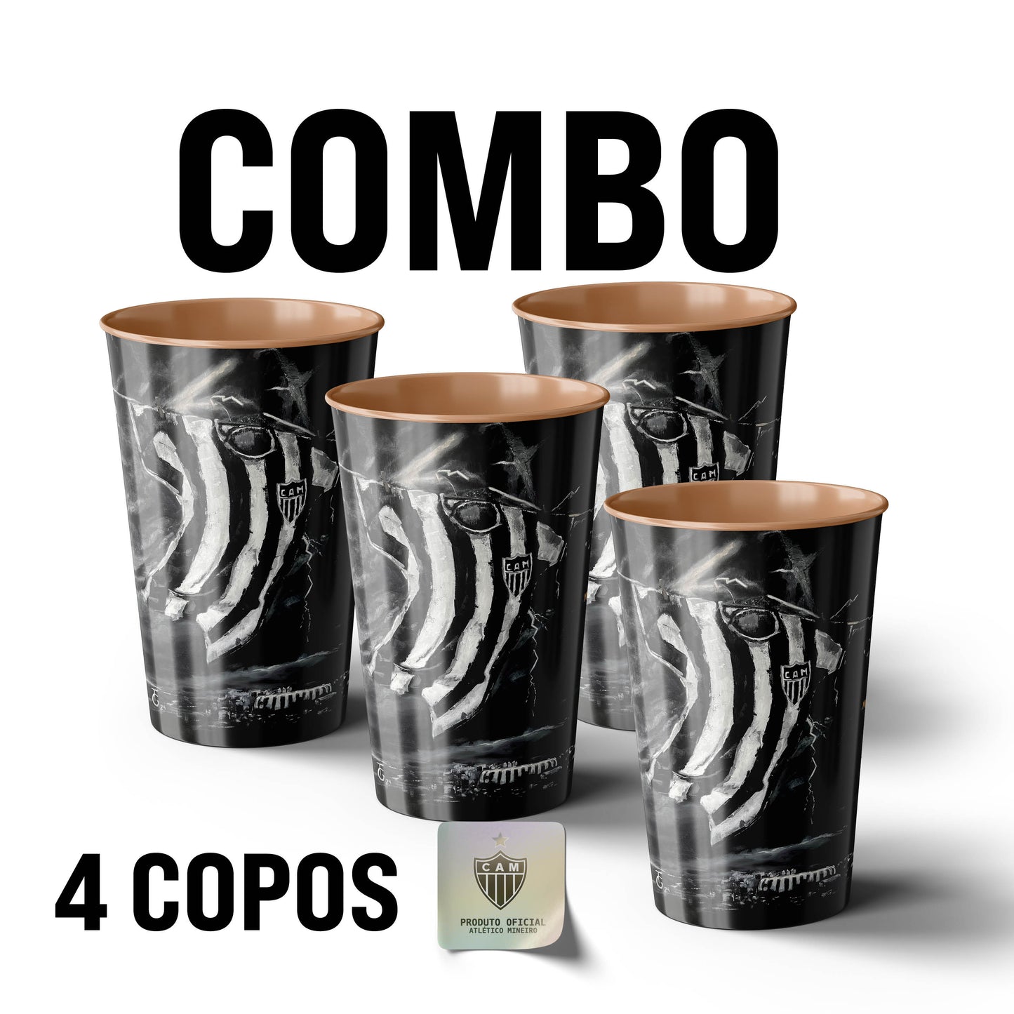 Copos de 500ml - Oficial Atlético Mineiro