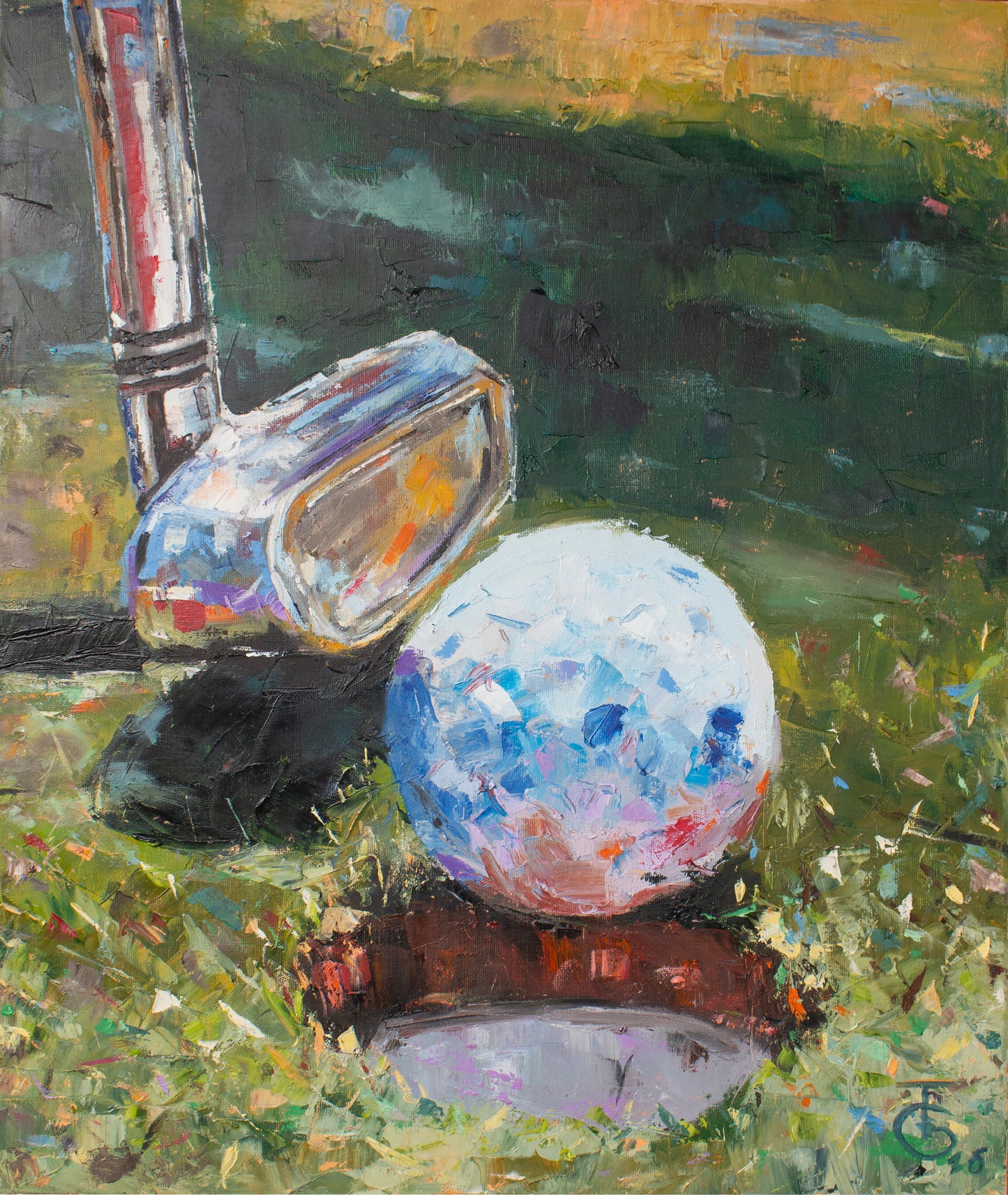 Pintura Último Centímetro | Arte de Golfe em Canvas Premium