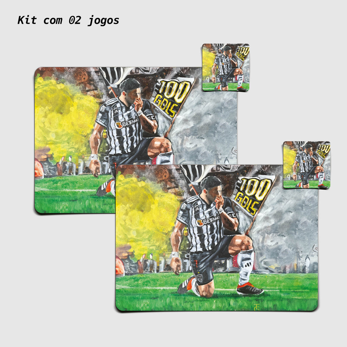 Kit Jogo Americano e Porta Copos | Hulk100