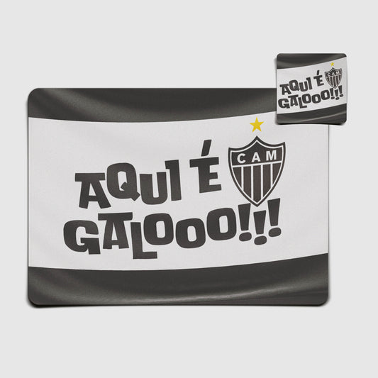Kit Jogo Americano e Porta Copos | Aqui é Galo - Oficial Atlético Mineiro
