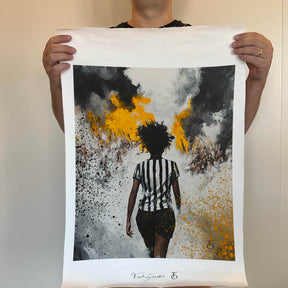 Fine Art Print  |  O Galo Nunca Luta Sozinho - Guerreira