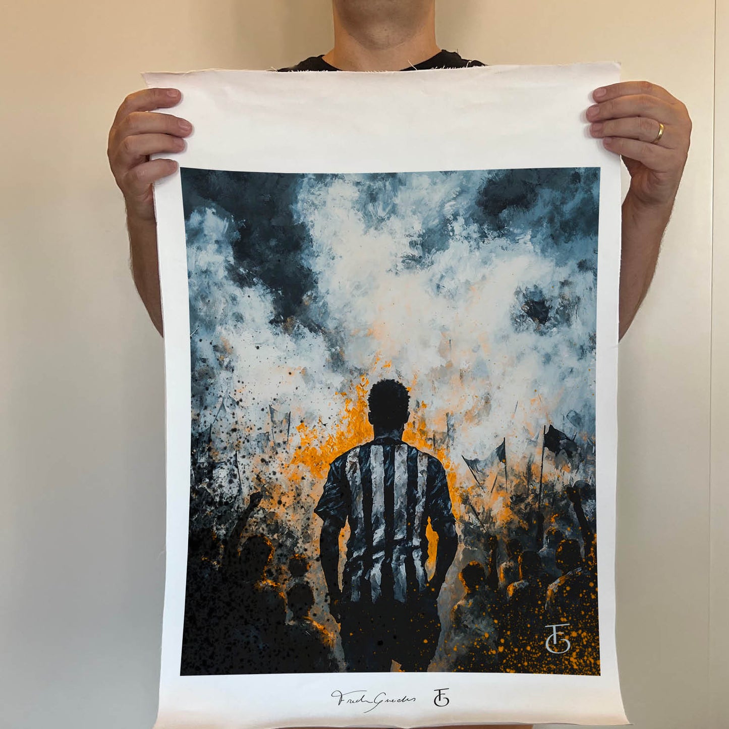 Quadro decorativo Canvas | O Galo Nunca Luta Sozinho - Guerreiro