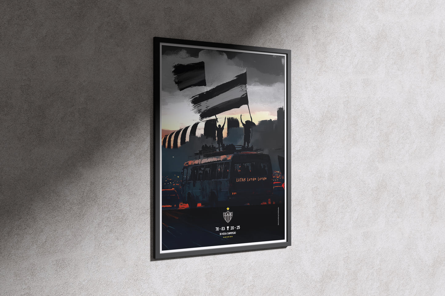 Quadro decorativo Canvas | Lutar, Lutar e Lutar - Oficial Atlético Mineiro.