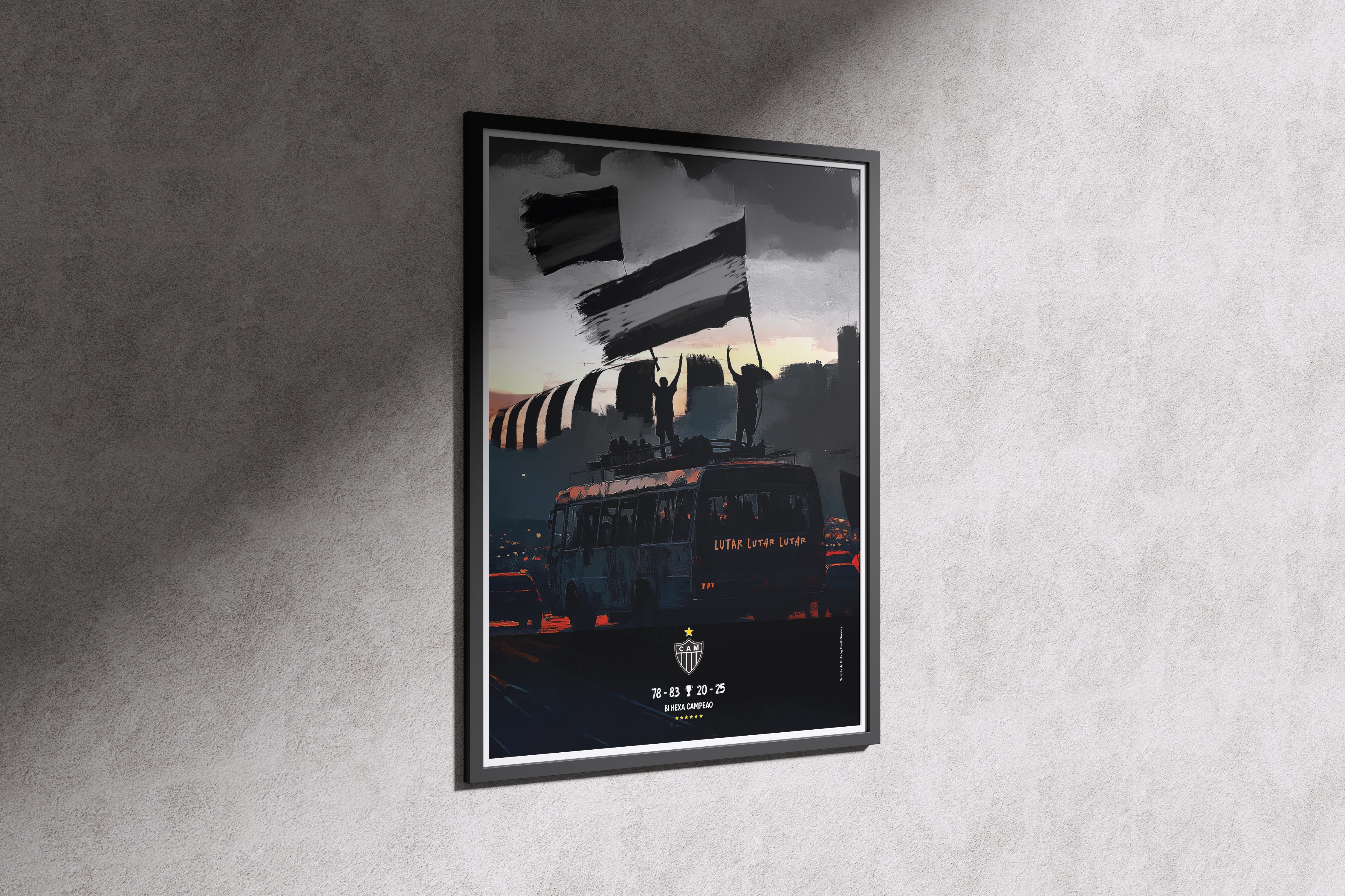 Quadro decorativo Canvas | Lutar, Lutar e Lutar - Oficial Atlético Mineiro.