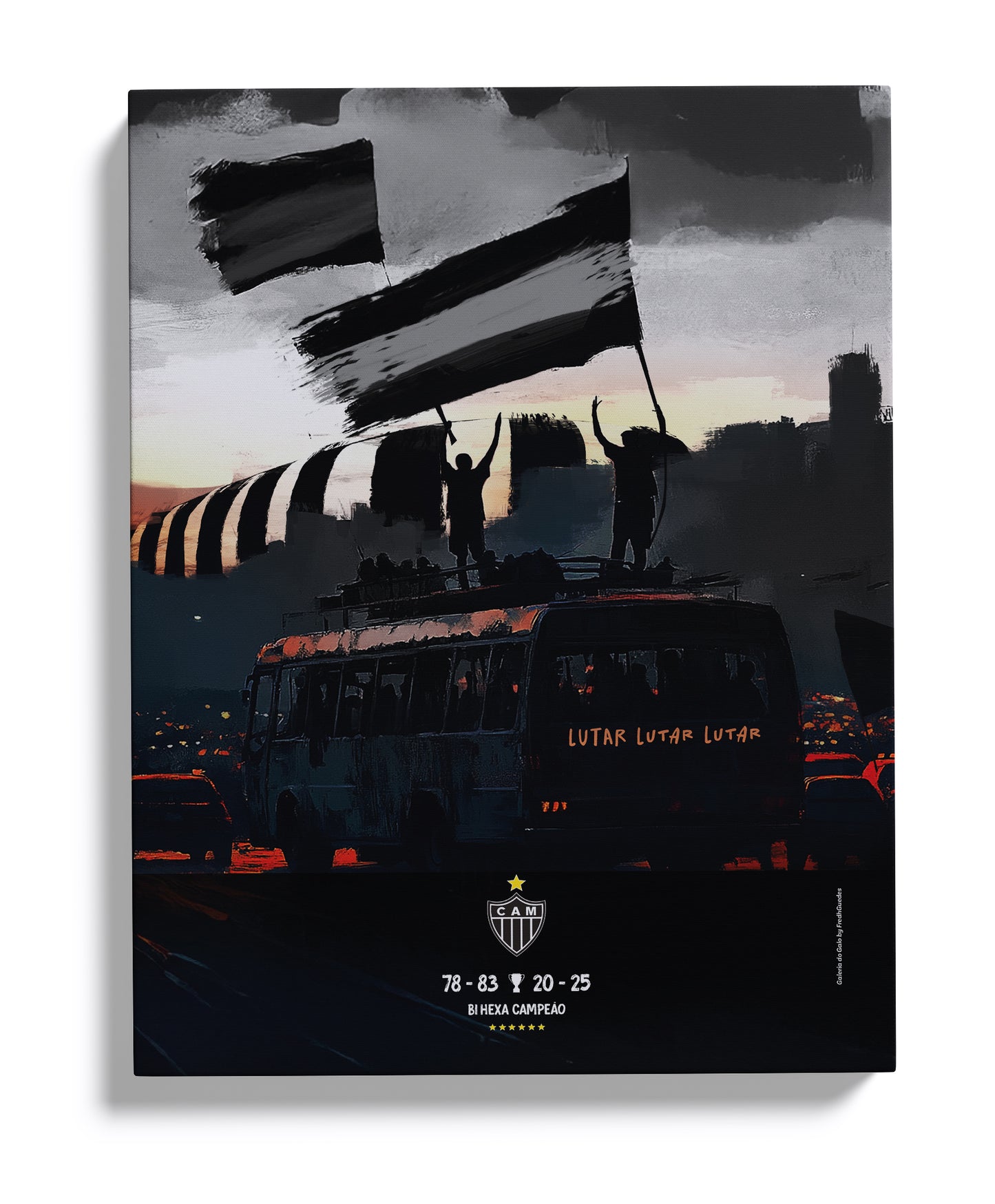 Quadro decorativo Canvas | Lutar, Lutar e Lutar - Oficial Atlético Mineiro.
