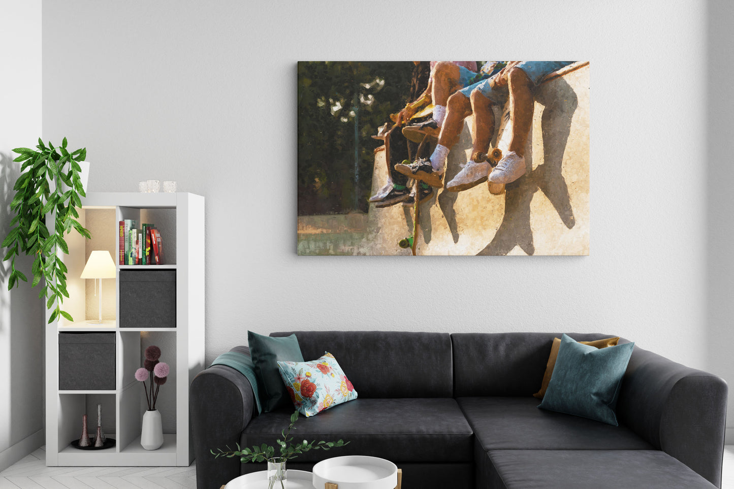 Pintura Resenha | Arte Urbana de Skate em Canvas Premium