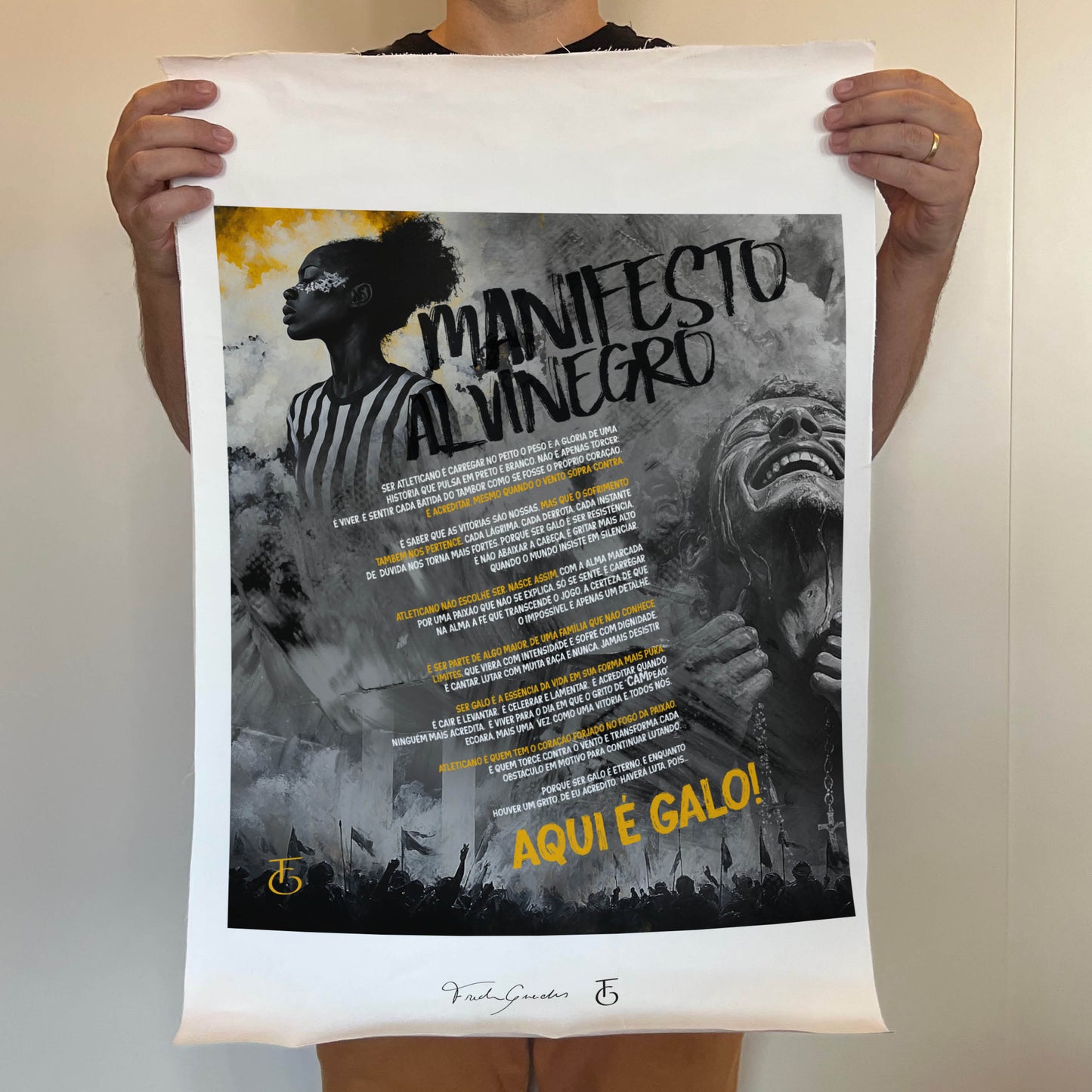 COMPRE Fine Art Print  -  Manifesto Alvinegro e GANHE 4 Porta Copos