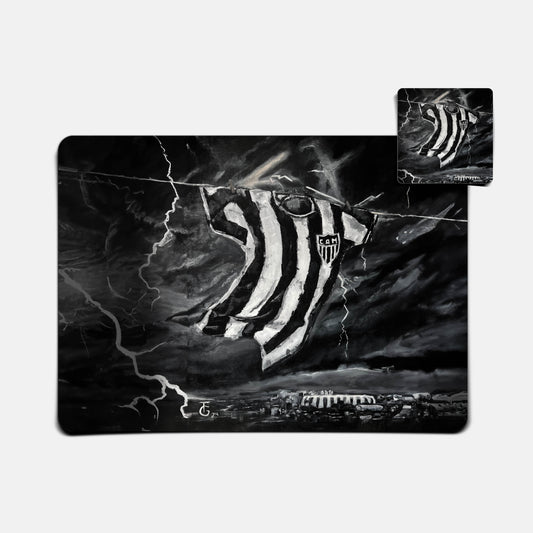 Kit Jogo Americano e Porta Copos | Contra o Vento - Oficial Atlético Mineiro